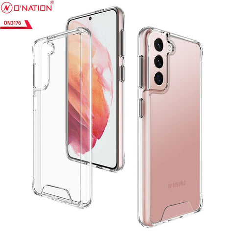 Samsung Galaxy S21 5G Cover - ONation Essential Series - Premium Quality No Yellowing Drop Tested Tpu+Pc Clear Soft Edges
