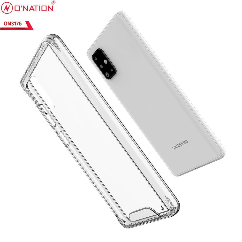 Samsung Galaxy A71 Cover - ONation Essential Series - Premium Quality No Yellowing Drop Tested Tpu+Pc Clear Soft Edges