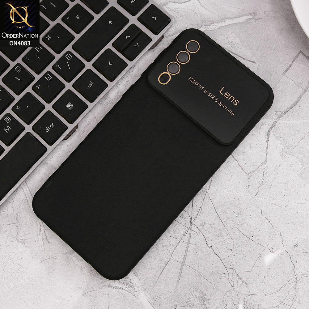 Samsung Galaxy A50s - Black -  Glass Lense Ultra Camera Protection Soft Silicon Case