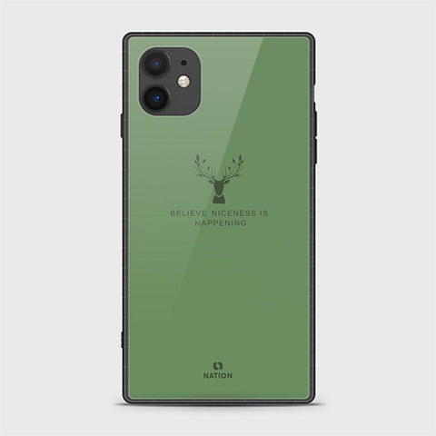 iPhone 11 Cover - Nice Series - HQ Ultra Shine Premium Infinity Glass Soft Silicon Borders Casee