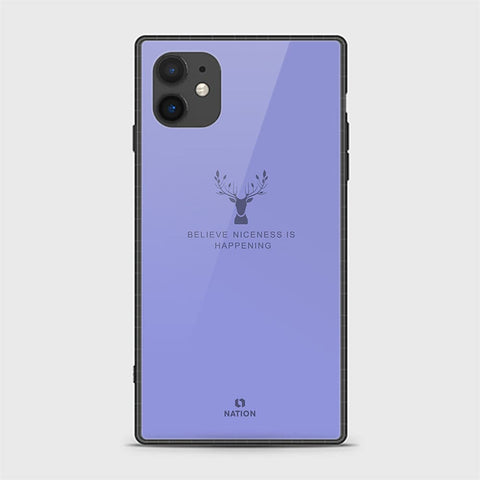 iPhone 11 Cover - Nice Series - HQ Ultra Shine Premium Infinity Glass Soft Silicon Borders Casee