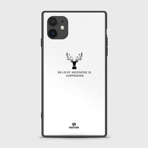 iPhone 11 Cover - Nice Series - HQ Ultra Shine Premium Infinity Glass Soft Silicon Borders Casee