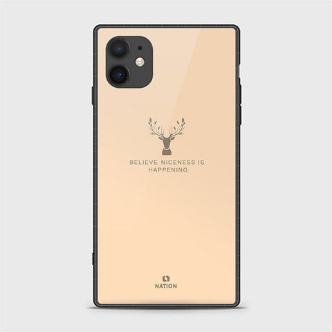 iPhone 11 Cover - Nice Series - HQ Ultra Shine Premium Infinity Glass Soft Silicon Borders Casee