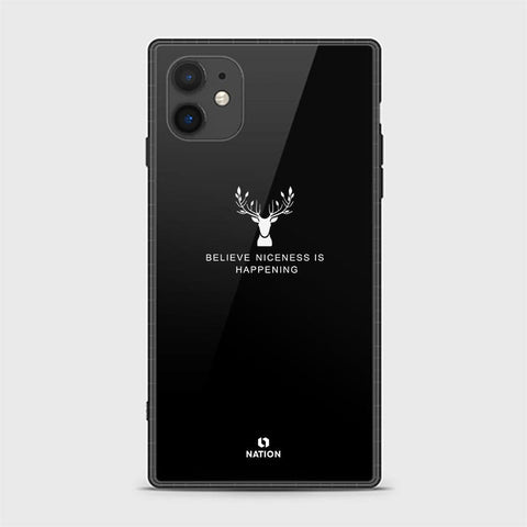iPhone 11 Cover - Nice Series - HQ Ultra Shine Premium Infinity Glass Soft Silicon Borders Casee