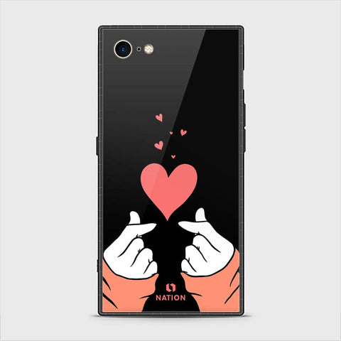 iPhone SE 2020 Cover - Onation Heart Series - HQ Ultra Shine Premium Infinity Glass Soft Silicon Borders Casee