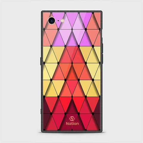 iPhone 7 Cover - Onation Pyramid Series - HQ Ultra Shine Premium Infinity Glass Soft Silicon Borders Casee