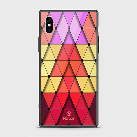 iPhone X Cover - Onation Pyramid Series - HQ Ultra Shine Premium Infinity Glass Soft Silicon Borders Casee