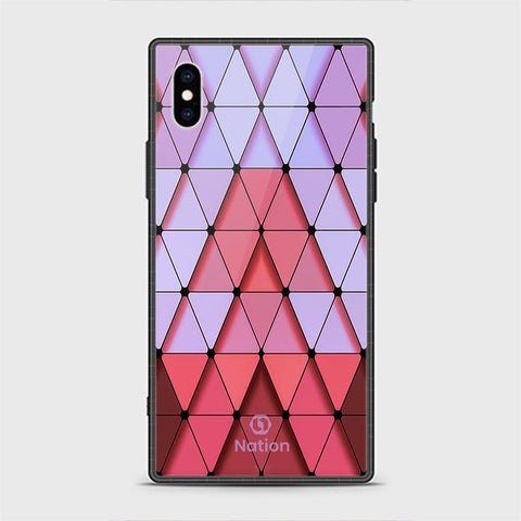 iPhone X Cover - Onation Pyramid Series - HQ Ultra Shine Premium Infinity Glass Soft Silicon Borders Casee