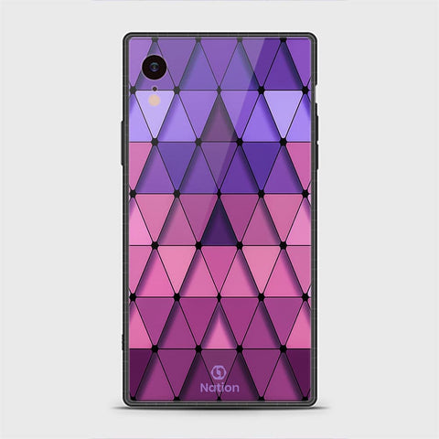 iPhone XR Cover - Onation Pyramid Series - HQ Ultra Shine Premium Infinity Glass Soft Silicon Borders Casee