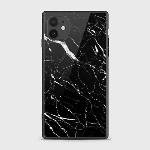 iPhone 11 Cover - Black Marble Series - HQ Ultra Shine Premium Infinity Glass Soft Silicon Borders Casee