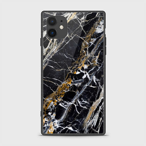 iPhone 11 Cover - Black Marble Series - HQ Ultra Shine Premium Infinity Glass Soft Silicon Borders Casee