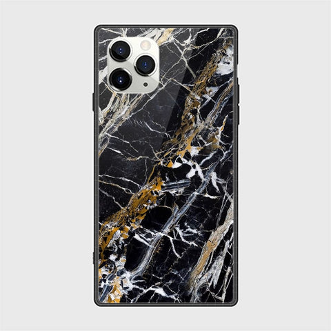 iPhone 11 Pro Cover - Black Marble Series - HQ Ultra Shine Premium Infinity Glass Soft Silicon Borders Casee