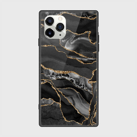 iPhone 11 Pro Cover - Black Marble Series - HQ Ultra Shine Premium Infinity Glass Soft Silicon Borders Casee