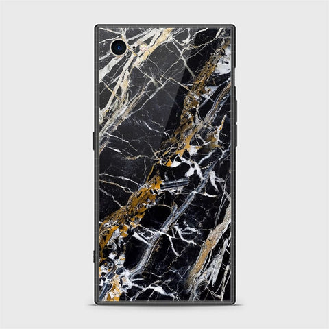 iPhone SE 2020 Cover - Black Marble Series - HQ Ultra Shine Premium Infinity Glass Soft Silicon Borders Casee