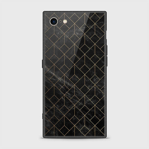 iPhone SE 2020 Cover - Black Marble Series - HQ Ultra Shine Premium Infinity Glass Soft Silicon Borders Casee