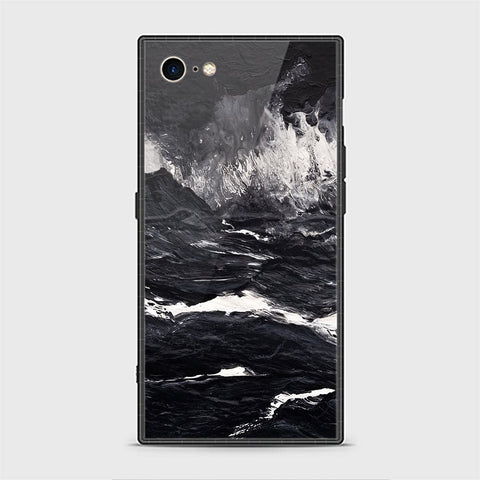 iPhone SE 2020 Cover - Black Marble Series - HQ Ultra Shine Premium Infinity Glass Soft Silicon Borders Casee