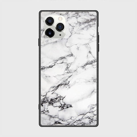 iPhone 11 Pro Max Cover - White Marble Series - HQ Ultra Shine Premium Infinity Glass Soft Silicon Borders Casee