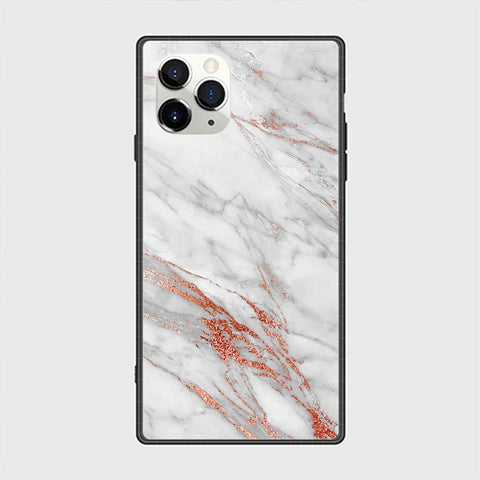 iPhone 11 Pro Max Cover - White Marble Series - HQ Ultra Shine Premium Infinity Glass Soft Silicon Borders Casee