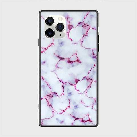 iPhone 11 Pro Max Cover - White Marble Series - HQ Ultra Shine Premium Infinity Glass Soft Silicon Borders Casee