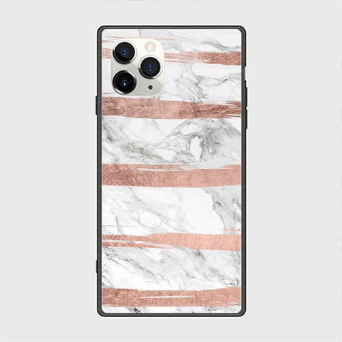 iPhone 11 Pro Max Cover - White Marble Series - HQ Ultra Shine Premium Infinity Glass Soft Silicon Borders Casee