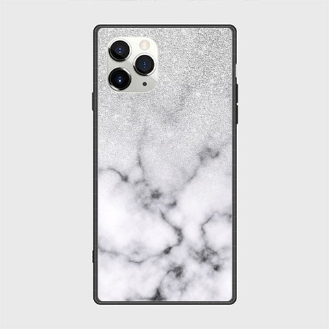 iPhone 11 Pro Max Cover - White Marble Series - HQ Ultra Shine Premium Infinity Glass Soft Silicon Borders Casee