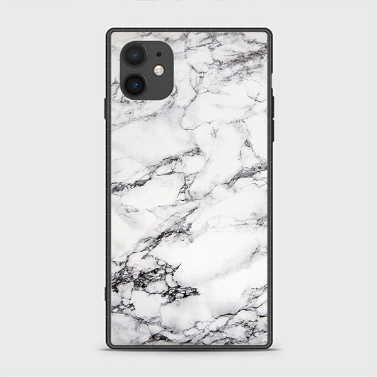iPhone 12 Cover - White Marble Series - HQ Ultra Shine Premium Infinity Glass Soft Silicon Borders Casee