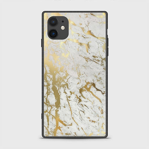 iPhone 12 Cover - White Marble Series - HQ Ultra Shine Premium Infinity Glass Soft Silicon Borders Casee