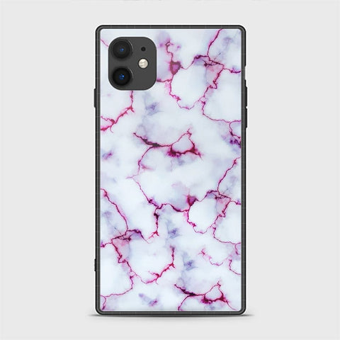 iPhone 12 Cover - White Marble Series - HQ Ultra Shine Premium Infinity Glass Soft Silicon Borders Casee