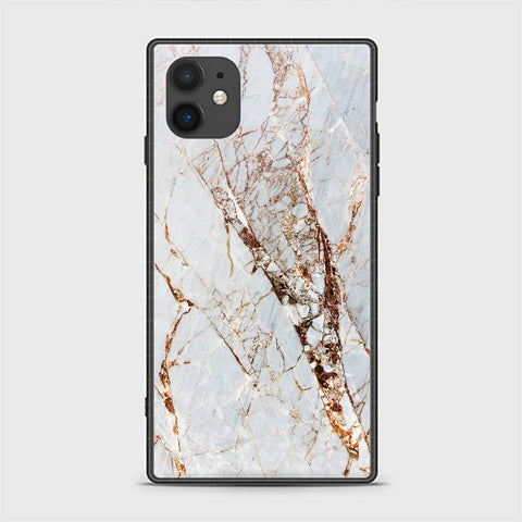 iPhone 12 Cover - White Marble Series - HQ Ultra Shine Premium Infinity Glass Soft Silicon Borders Casee