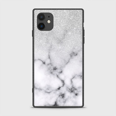 iPhone 12 Cover - White Marble Series - HQ Ultra Shine Premium Infinity Glass Soft Silicon Borders Casee