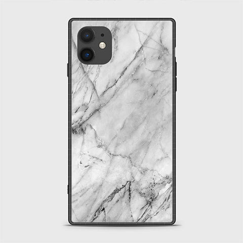iPhone 12 Cover - White Marble Series - HQ Ultra Shine Premium Infinity Glass Soft Silicon Borders Casee