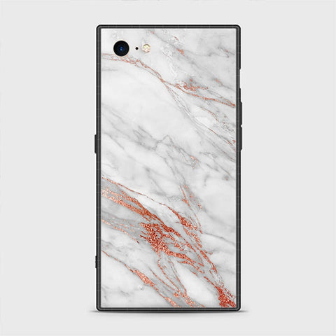 iPhone SE 2020 Cover - White Marble Series - HQ Ultra Shine Premium Infinity Glass Soft Silicon Borders Casee