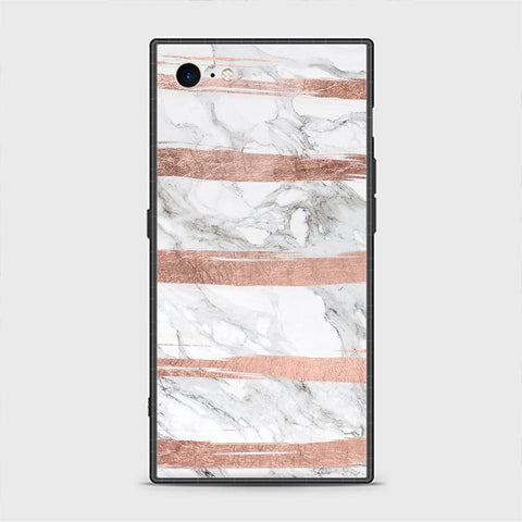 iPhone SE 2020 Cover - White Marble Series - HQ Ultra Shine Premium Infinity Glass Soft Silicon Borders Casee