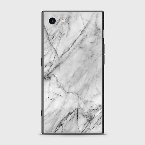 iPhone SE 2020 Cover - White Marble Series - HQ Ultra Shine Premium Infinity Glass Soft Silicon Borders Casee