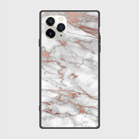 iPhone 11 Pro Cover - White Marble Series 2 - HQ Ultra Shine Premium Infinity Glass Soft Silicon Borders Casee