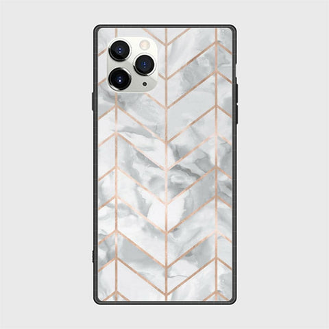 iPhone 12 Pro Max Cover - White Marble Series 2 - HQ Ultra Shine Premium Infinity Glass Soft Silicon Borders Casee