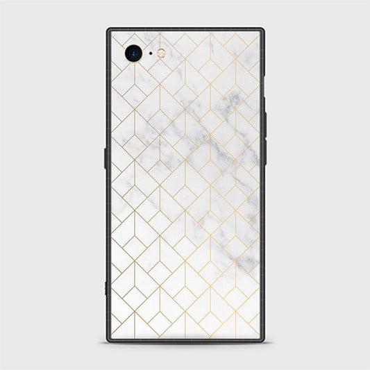 iPhone SE 2020 Cover - White Marble Series 2 - HQ Ultra Shine Premium Infinity Glass Soft Silicon Borders Casee