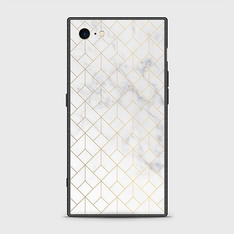iPhone SE 2020 Cover - White Marble Series 2 - HQ Ultra Shine Premium Infinity Glass Soft Silicon Borders Casee