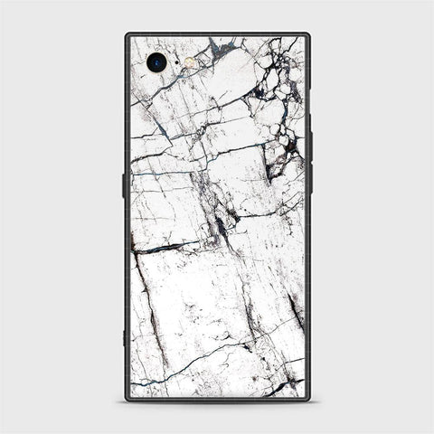 iPhone SE 2020 Cover - White Marble Series 2 - HQ Ultra Shine Premium Infinity Glass Soft Silicon Borders Casee