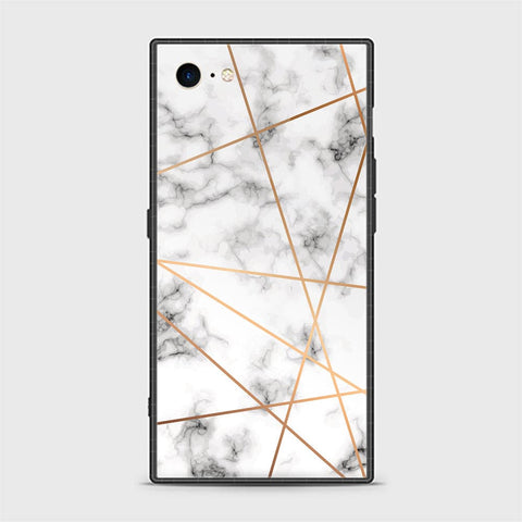 iPhone SE 2020 Cover - White Marble Series 2 - HQ Ultra Shine Premium Infinity Glass Soft Silicon Borders Casee