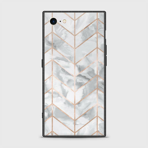 iPhone SE 2020 Cover - White Marble Series 2 - HQ Ultra Shine Premium Infinity Glass Soft Silicon Borders Casee