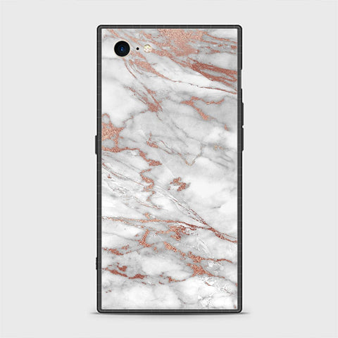iPhone SE 2020 Cover - White Marble Series 2 - HQ Ultra Shine Premium Infinity Glass Soft Silicon Borders Casee