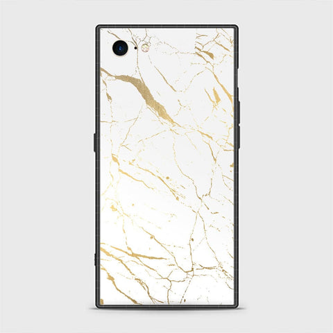 iPhone SE 2020 Cover - White Marble Series 2 - HQ Ultra Shine Premium Infinity Glass Soft Silicon Borders Casee