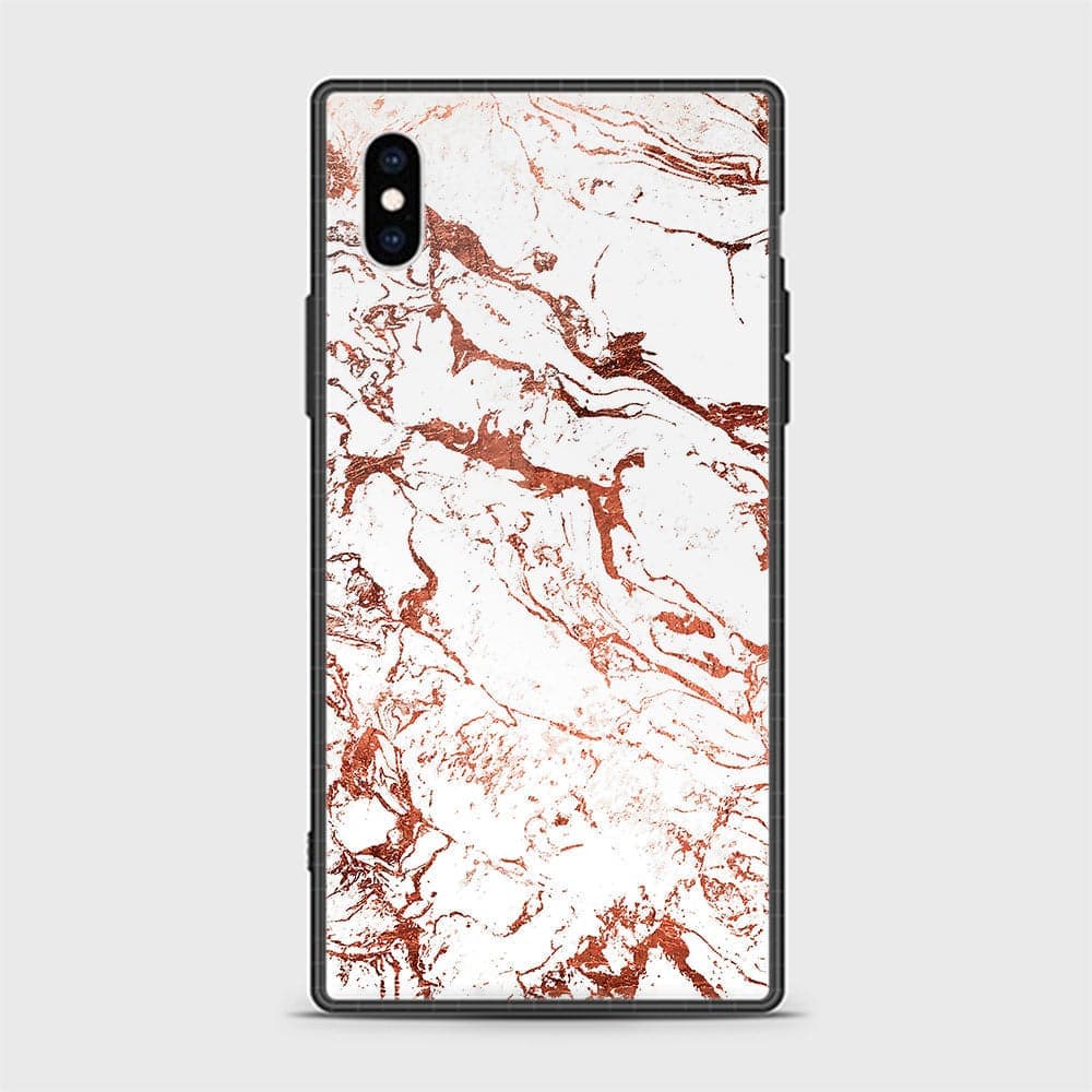 iPhone X Cover - White Marble Series 2 - HQ Ultra Shine Premium Infinity Glass Soft Silicon Borders Casee (Fast Delivery)