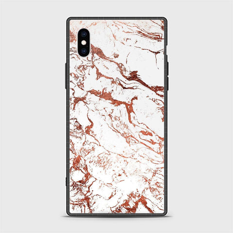 iPhone X Cover - White Marble Series 2 - HQ Ultra Shine Premium Infinity Glass Soft Silicon Borders Casee