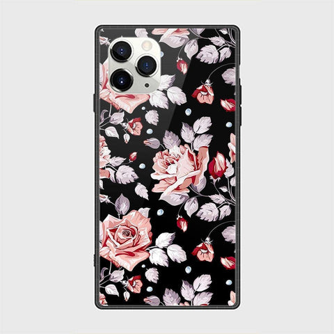 iPhone 12 Pro Cover - Floral Series - HQ Ultra Shine Premium Infinity Glass Soft Silicon Borders Casee
