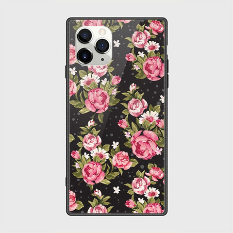 iPhone 12 Pro Max Cover - Floral Series - HQ Ultra Shine Premium Infinity Glass Soft Silicon Borders Casee