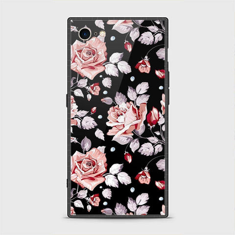 iPhone SE 2020 Cover - Floral Series - HQ Ultra Shine Premium Infinity Glass Soft Silicon Borders Casee