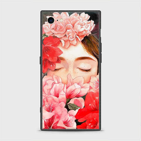 iPhone SE 2020 Cover - Floral Series - HQ Ultra Shine Premium Infinity Glass Soft Silicon Borders Casee