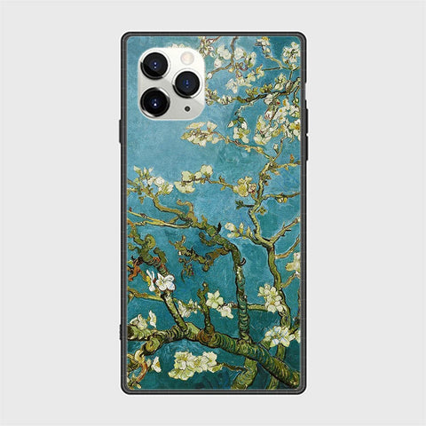 iPhone 11 Pro Cover - Floral Series 2 - HQ Ultra Shine Premium Infinity Glass Soft Silicon Borders Casee
